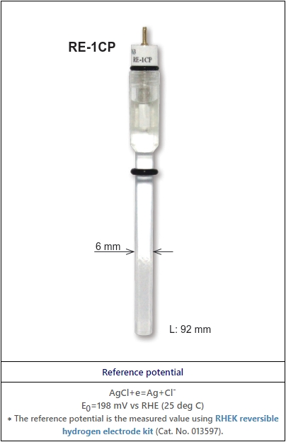 RE-1CP Ag/AgCl/Saturated KCl 參考電極(陶瓷半透膜)